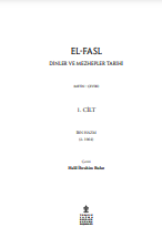 El-Fasl - dinler ve mezhepler tarihi 1. Cilt